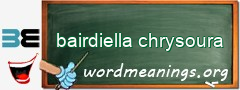 WordMeaning blackboard for bairdiella chrysoura